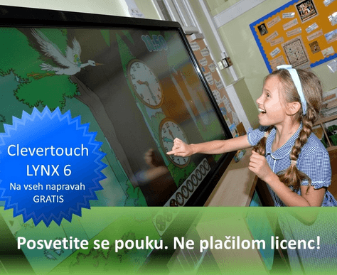 Lynx 6 by Clevertouch - licenca ob nakupu Clevertouch zaslona